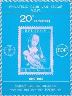Philatelic Club van België - 20é verjaardag - 1949-1969, Postzegels en Munten, Verzenden