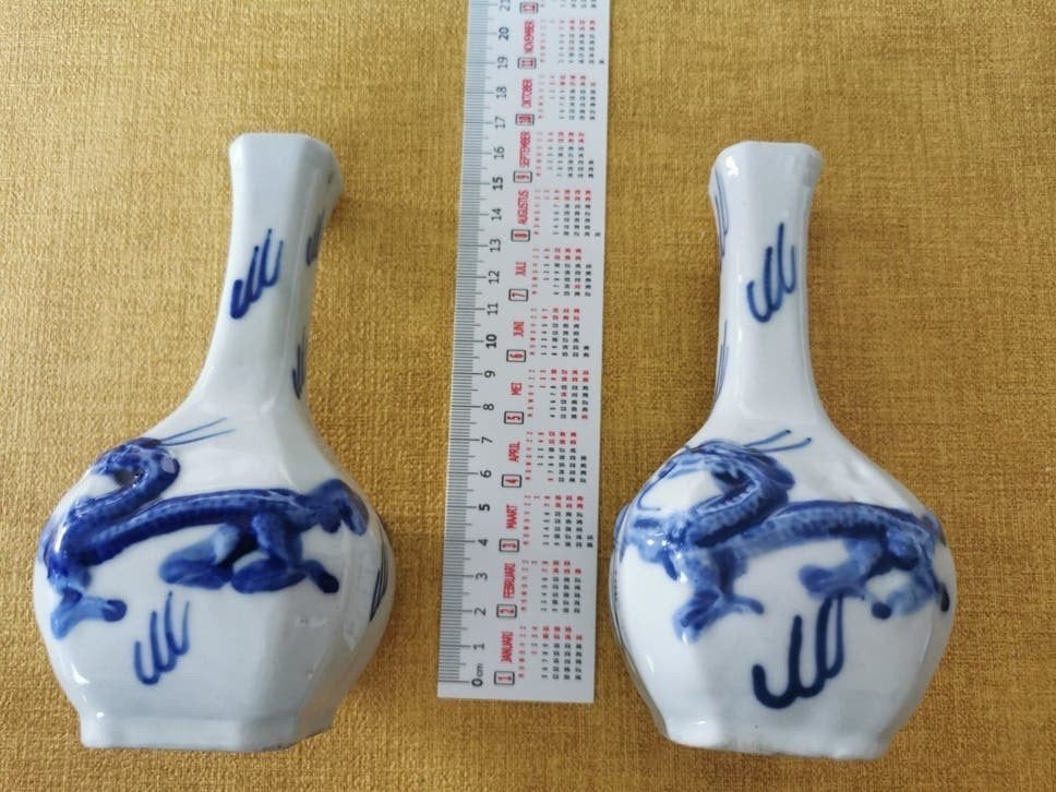 2 vases à pipe chinois, Enlèvement