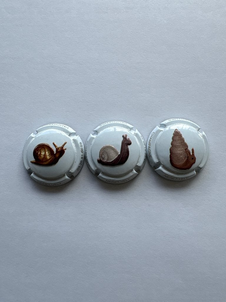 Champagne capsules Neret-Vély  reeks 3 stuks, Ophalen of Verzenden