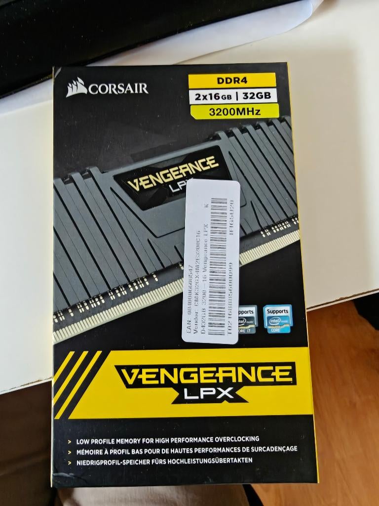 Pack DDR4 2x16Go 3200MHz Corsair Vangenace LPX, 32 GB, DDR4, Comme neuf, Enlèvement