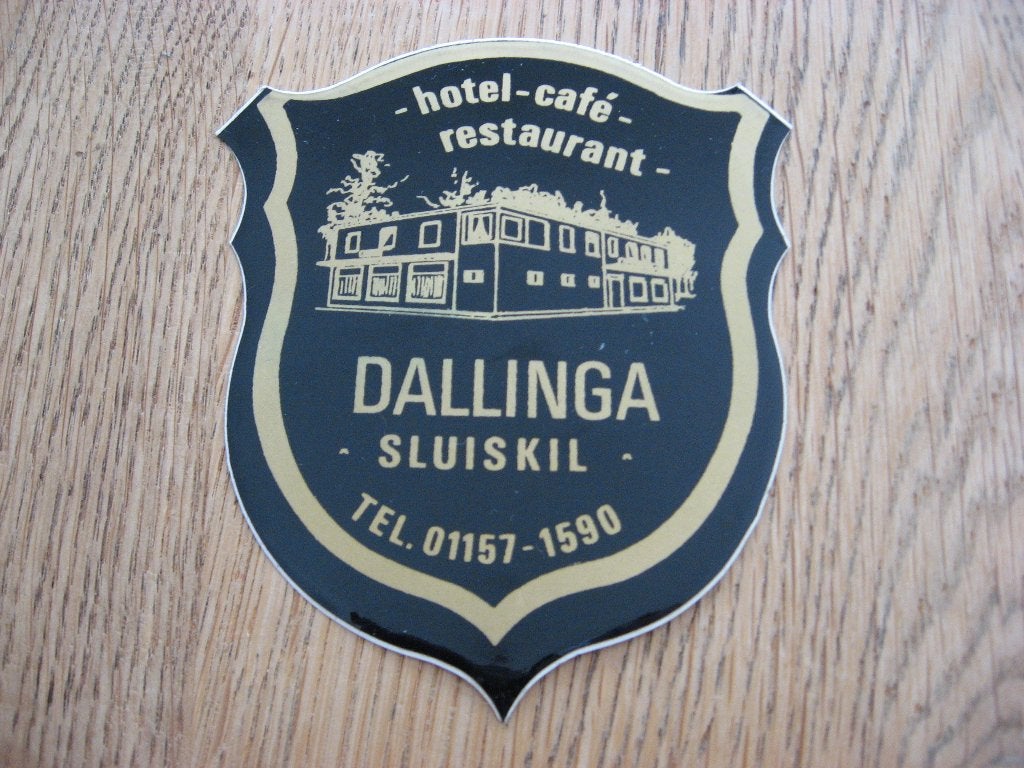 Sticker hotel cafe restaurant Dallinga Sluiskil 10 x 11,5 cm, Ophalen of Verzenden, Nieuw, Overige typen