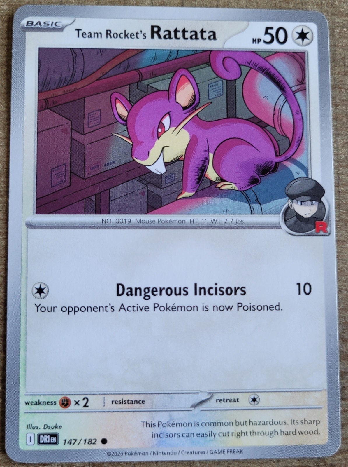Team Rocket's Rattata (147/182), Ophalen of Verzenden, Zo goed als nieuw, Losse kaart