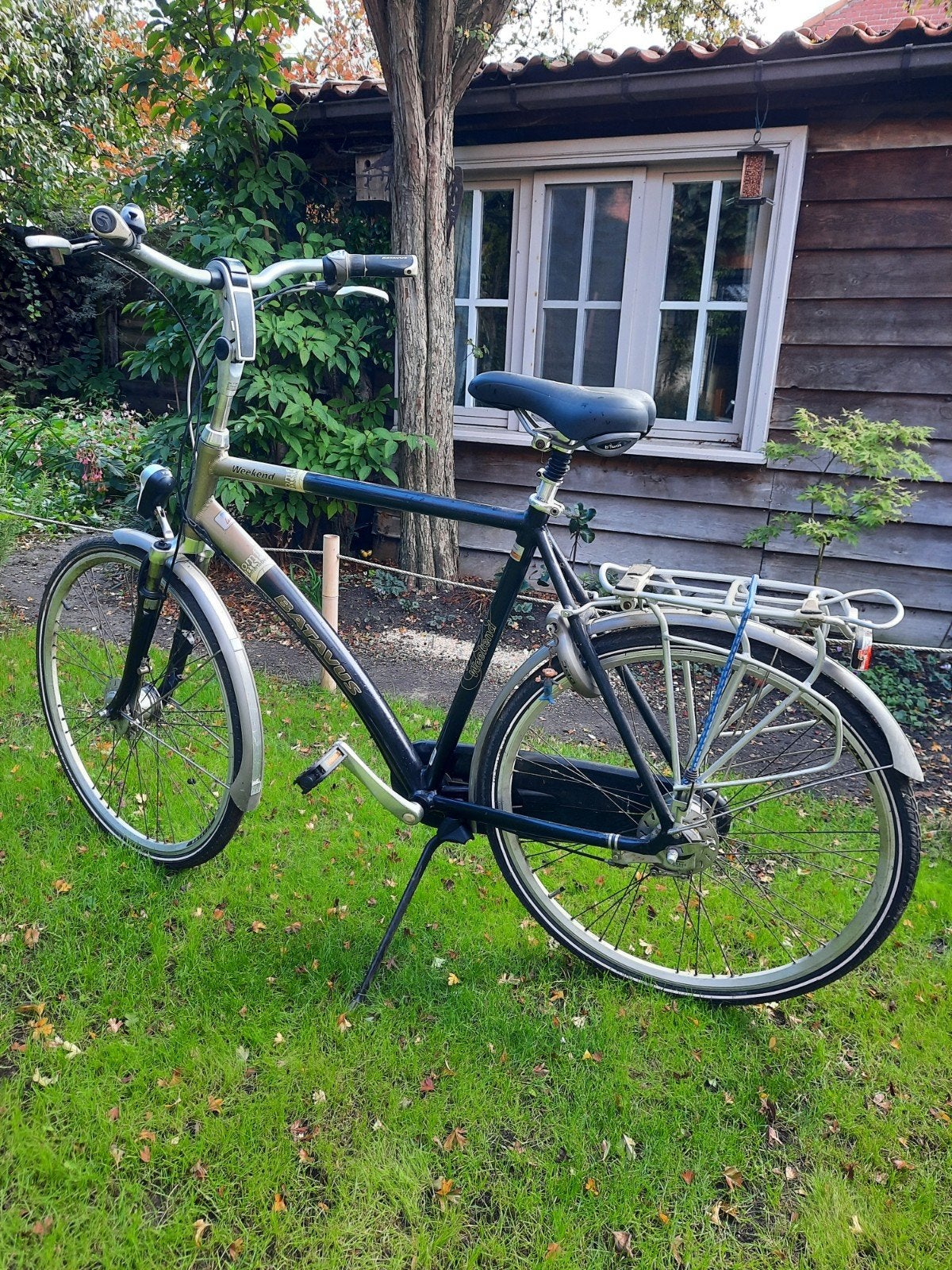 Batavus herenfiets frame 61, zwart/ goudkleur, Fietsen en Brommers, Ophalen, Gebruikt, Versnellingen, Batavus