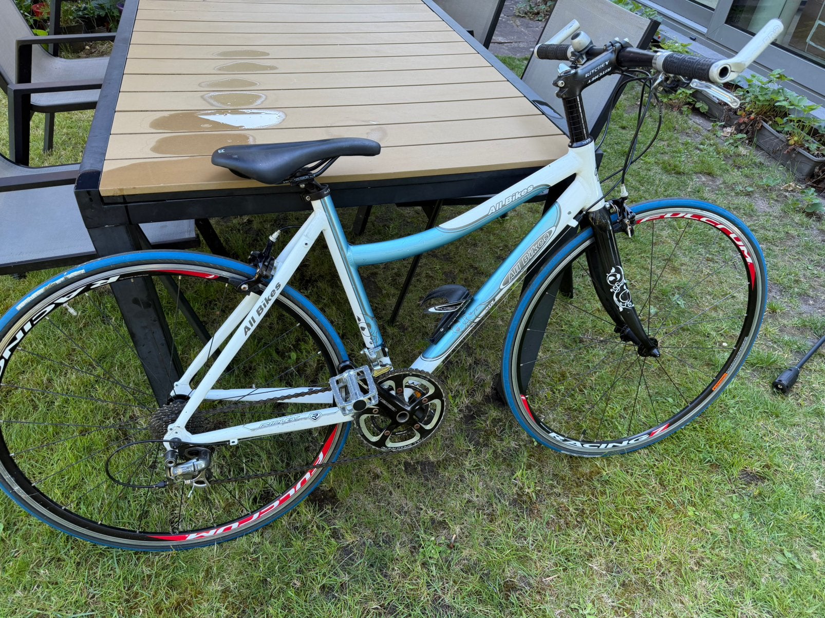 Lichte damesfiets met dunne banden, Ophalen, Gebruikt, 26 inch, Velgrem