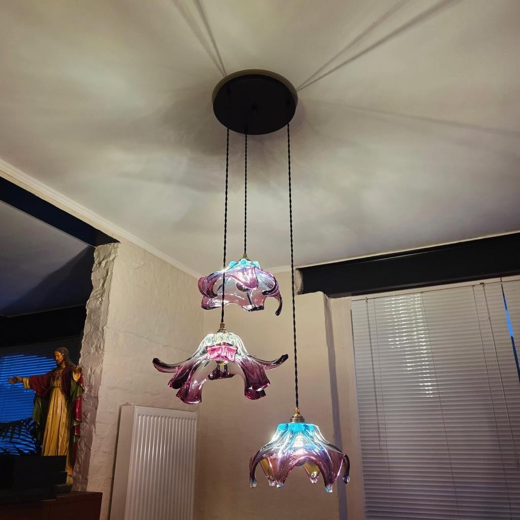 Vintage Murano glazen hanglampen, Ophalen of Verzenden