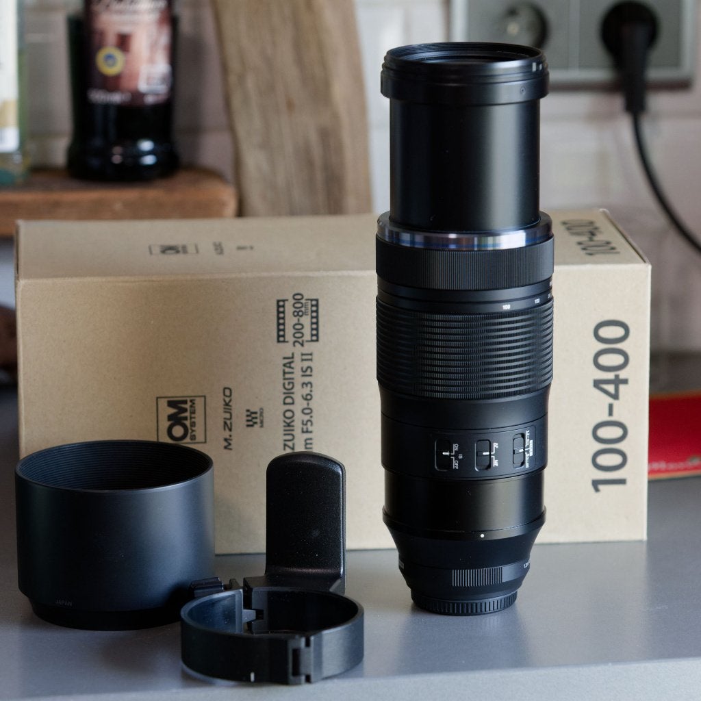 Système OEM M.Zuiko 100-400 mm F5.0-6.3 IS II, 400 mm, Micro Four Thirds, Téléobjectif, Comme neuf