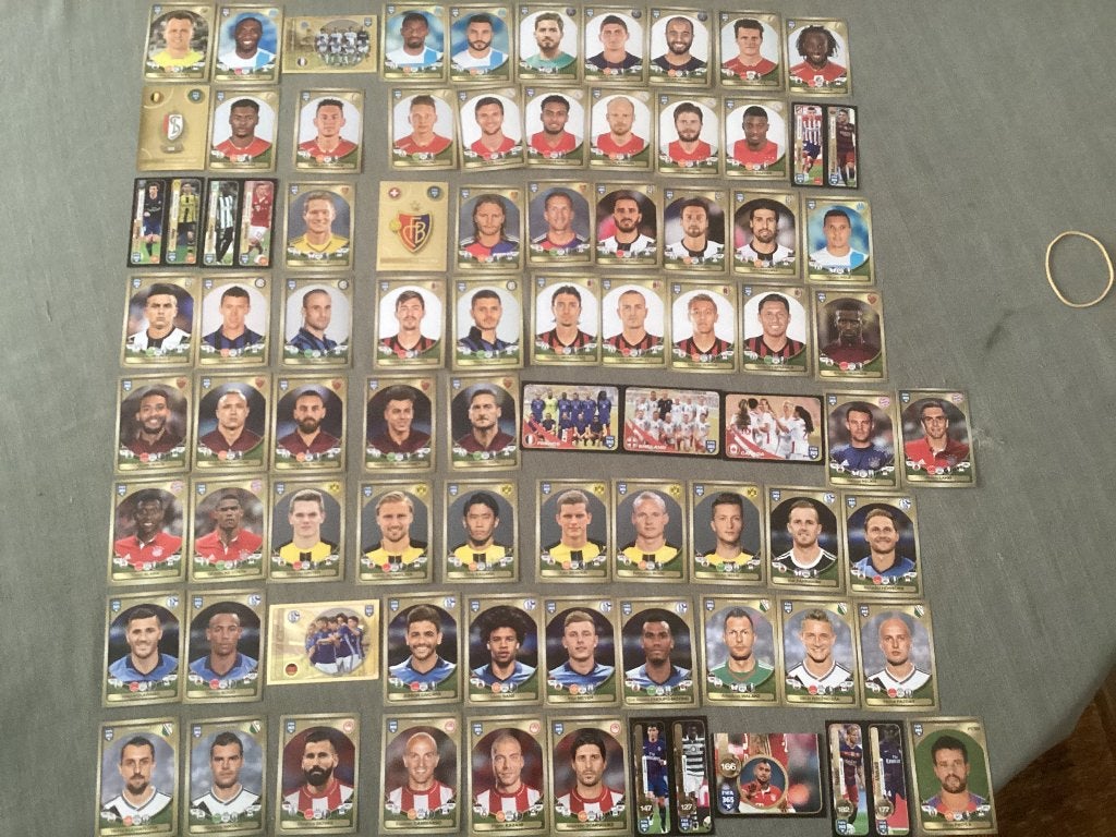 287 stickers Panini voetbal FIFA 365, Ophalen of Verzenden, Gebruikt