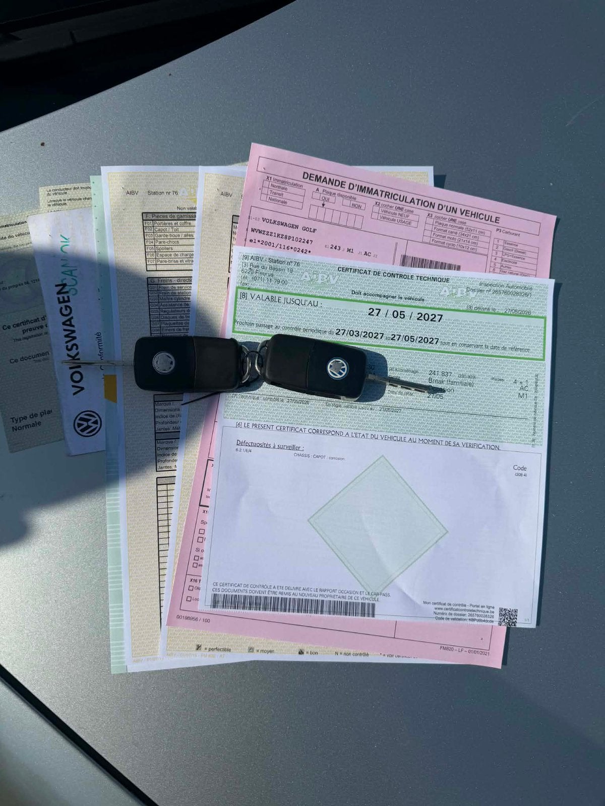 Vw golf 5 tdi 90 prête à immatriculé avec feuille rose, Achat, Boîte manuelle, Diesel, Golf