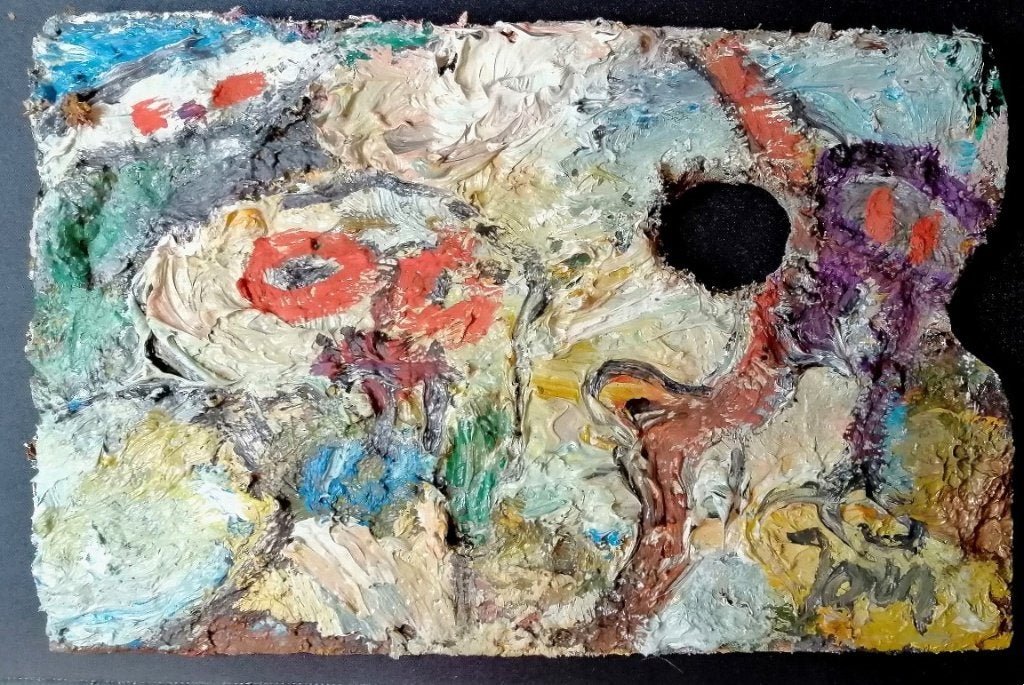 Asger Jorn, « » Aliens « » Palette de peinture à l'huile, Envoi, Peinture à l'huile