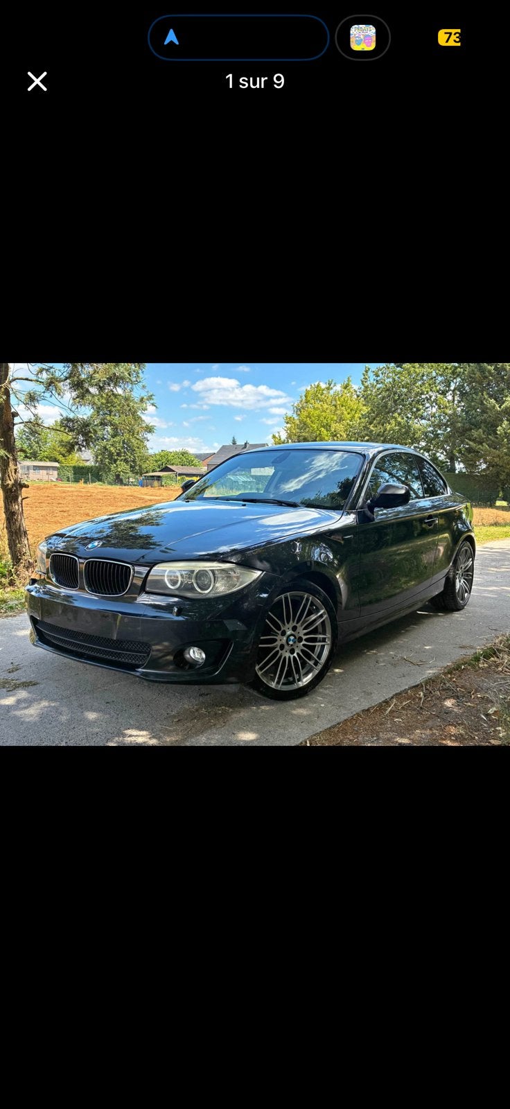Bmw coupé 118d 2L, Auto's, BMW, Euro 5, 1 Reeks, Navigatiesysteem, Zwart
