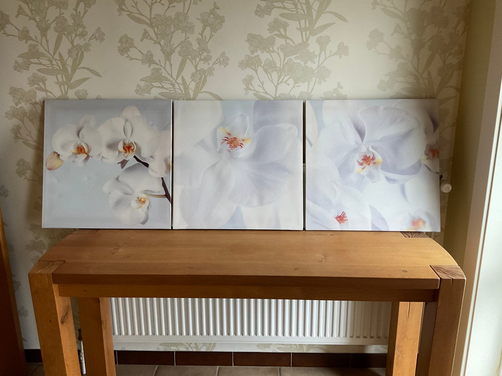 3 kaders orchideeën, Ophalen of Verzenden, Gebruikt