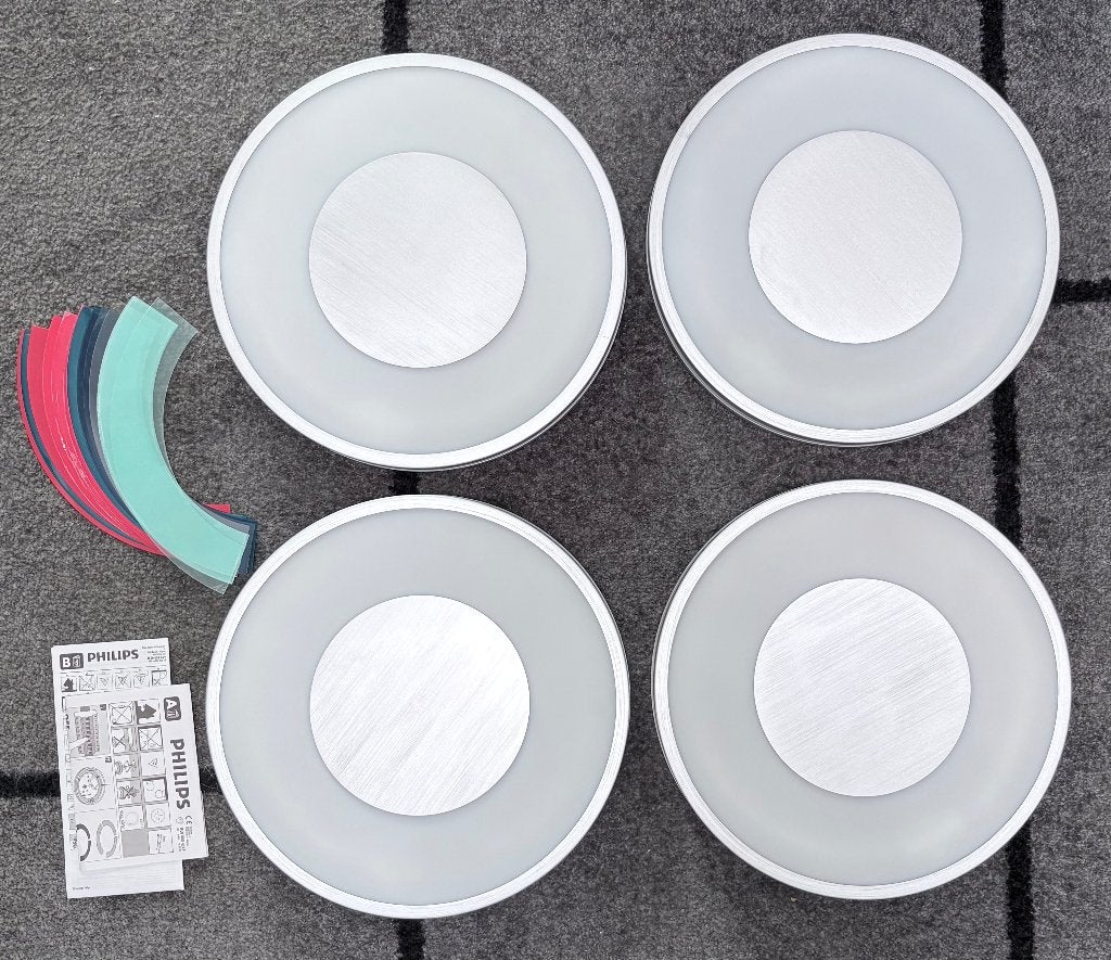 4x Philips 32610/48/16 Plafondverlichting 1x2GX13/40W/230V, Huis en Inrichting, Zilver, Kunststof, Inclusief lichtbron, G13 (TL)