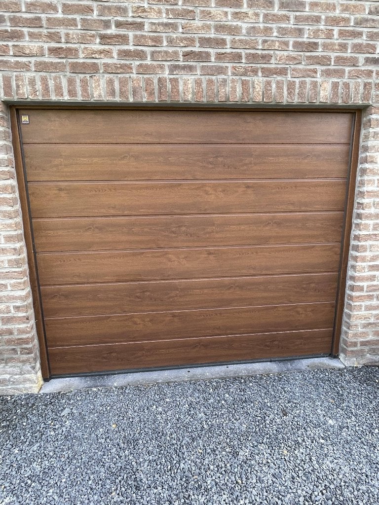 1 porte de garage sectionnelle Hormann à vendre, Bricolage & Construction, 200 cm ou plus, Fonctionnement électrique, Brun, Utilisé