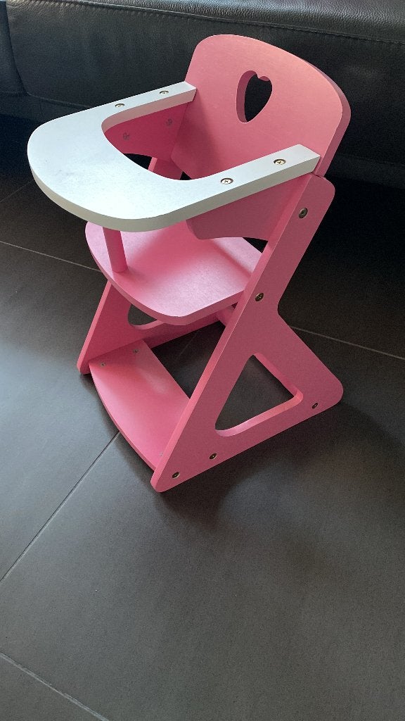 roos houten poppenstoeltje, Kinderen en Baby's, Speelgoed | Poppen, Ophalen, Gebruikt