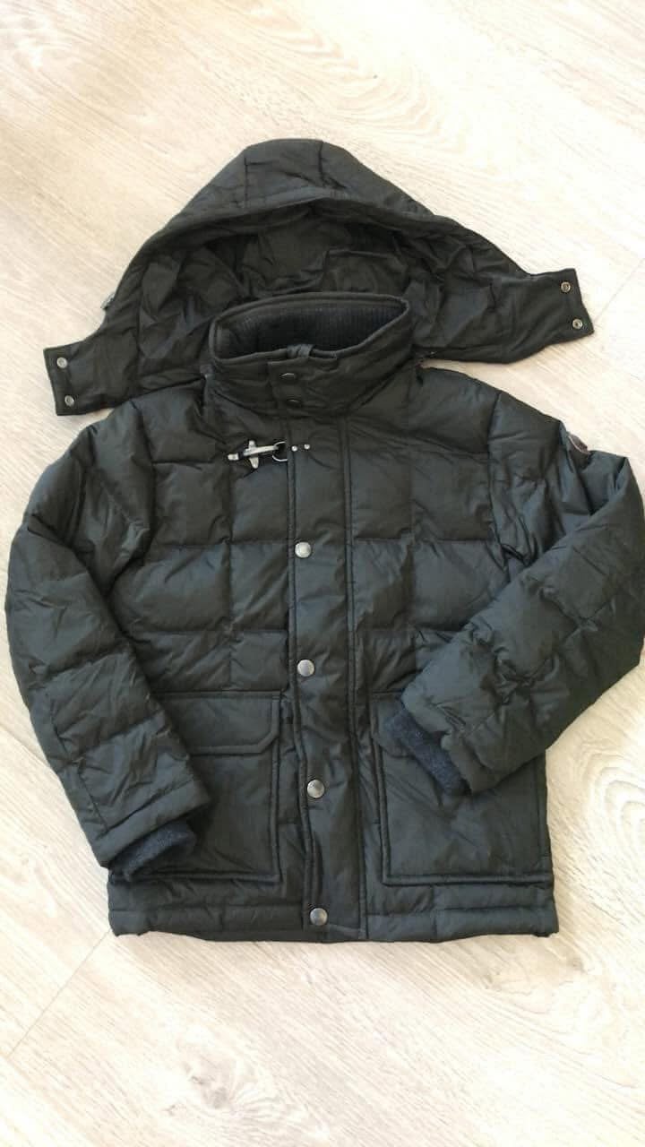 *River woods * donkergroene donsjas * maat 6, Kinderen en Baby's, Kinderkleding | Maat 116, Ophalen of Verzenden, Zo goed als nieuw