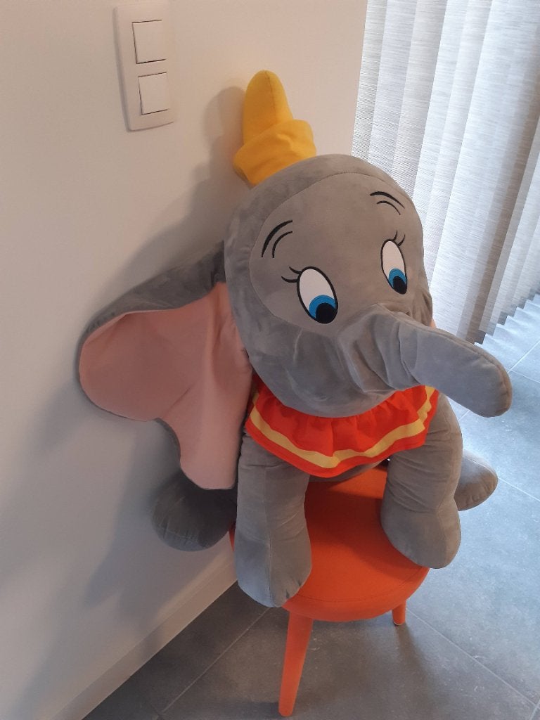 Reuze Dumbo knuffel, Kinderen en Baby's, Overige merken, Disney, Grijs, Ophalen of Verzenden