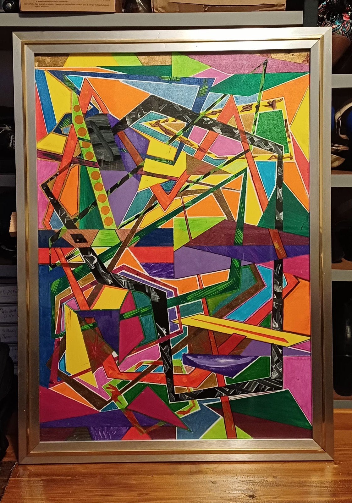 Acrylverf schilderij op canvasdoek, Antiek en Kunst, Ophalen of Verzenden