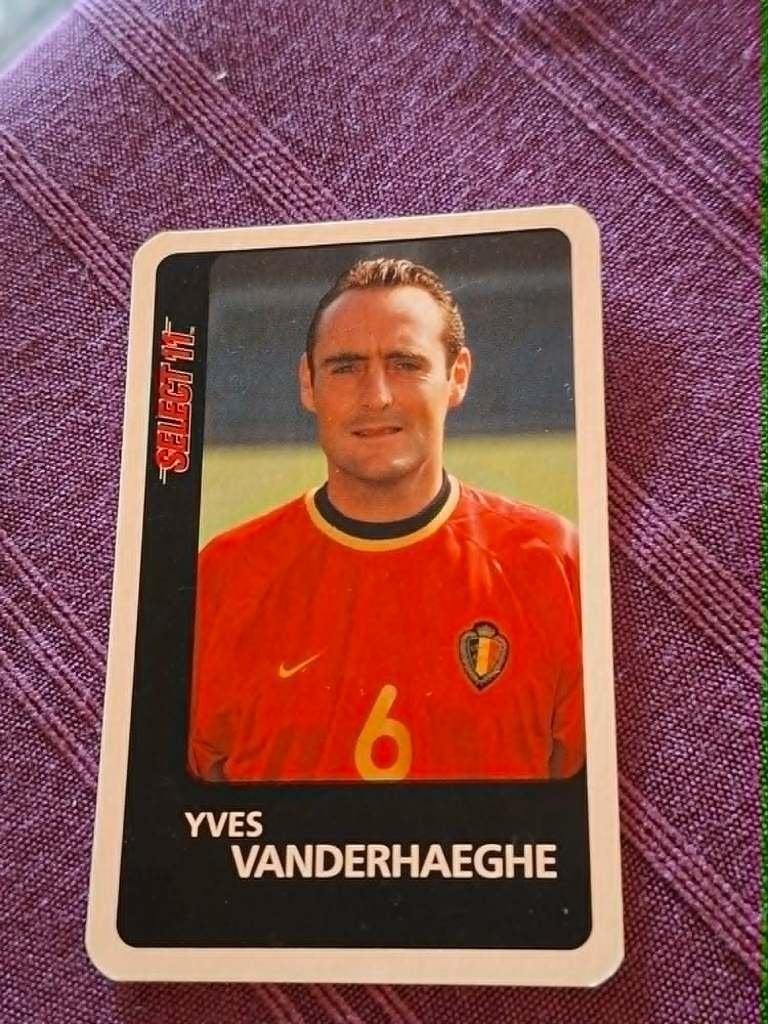 Voetbalkaart : Yves Vanderhaeghe / Rode Duivels, Verzamelen, Sportartikelen en Voetbal, Ophalen of Verzenden, Zo goed als nieuw