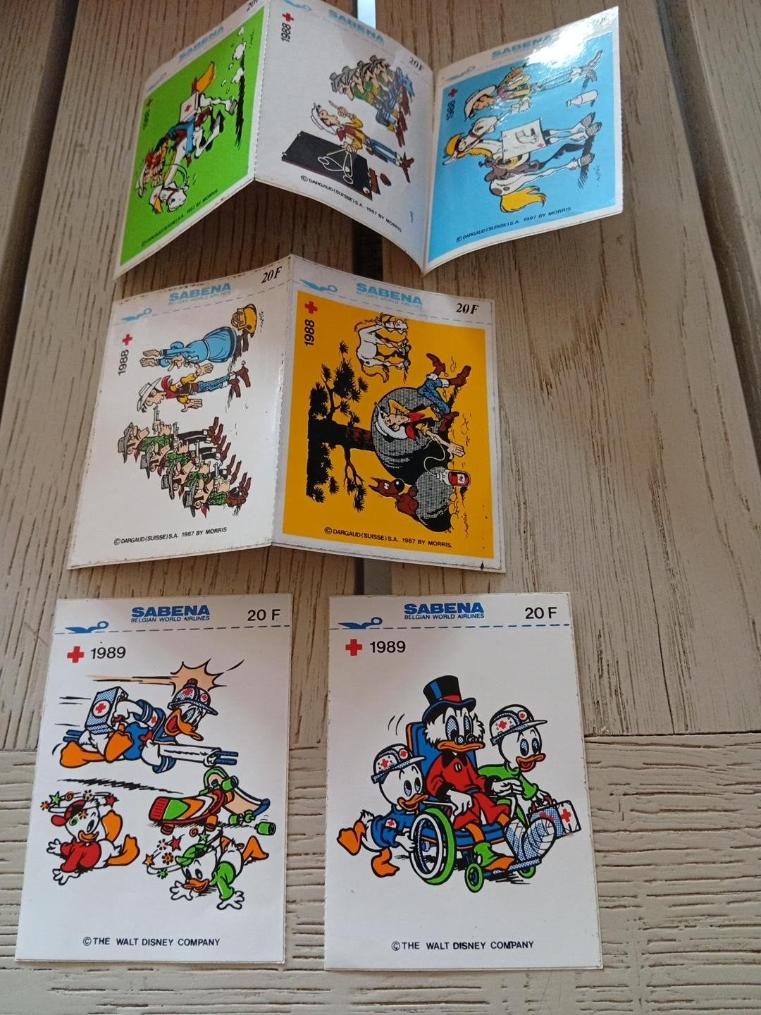 vintage Sabena stickers. Lucky Luke . Walt Disney, Hobby & Loisirs créatifs, Enlèvement ou Envoi