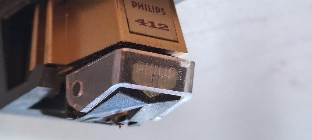 Philips 412 Gold element in nieuwstaat vrijwel nieuwe naald, Ophalen of Verzenden, Zo goed als nieuw, Platenspeler-onderdeel, Philips
