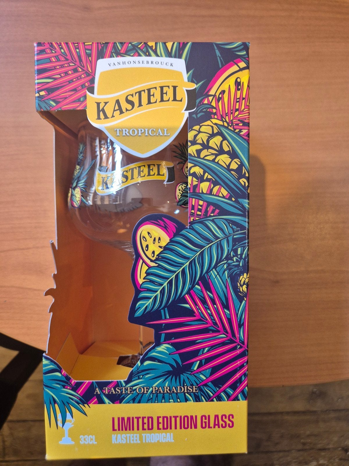 Glas kasteelbier tropical, Verzamelen, Ophalen of Verzenden