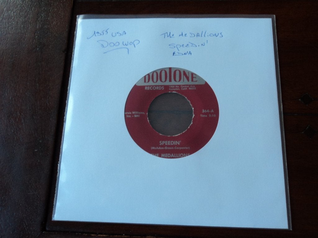 The Medallions: Speedin' (USA- DOOWOP 1955!), Cd's en Dvd's, Overige genres, 7 inch, Zo goed als nieuw, Overige typen
