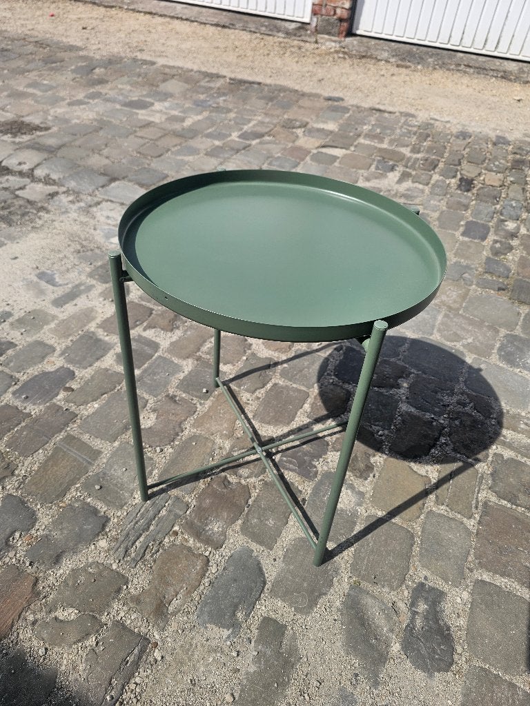 GLADOM salontafel met dienblad, groen, 45x53 cm - IKEA, Minder dan 50 cm, Minder dan 50 cm, Ophalen of Verzenden, Zo goed als nieuw