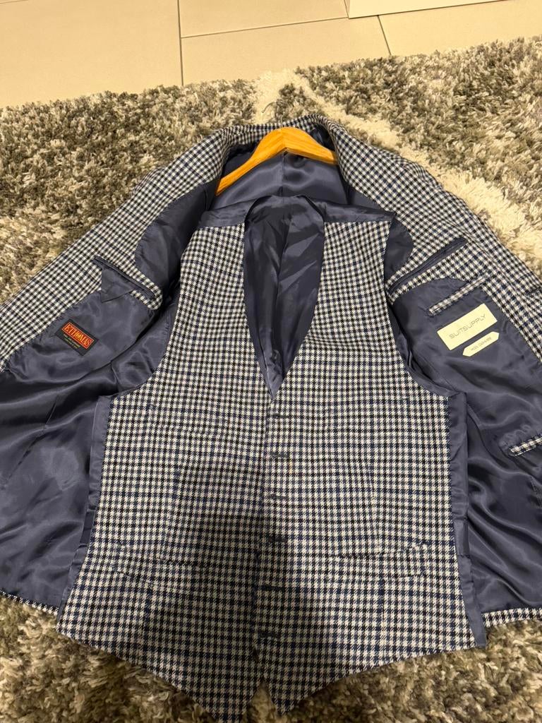 Suitsupply kostuum set maat 48 – wol/cashmere, Kleding | Heren, Kostuums en vesten, Zo goed als nieuw, Maat 48/50 (M), Blauw, Ophalen