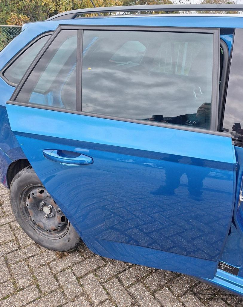 Deur Portier Skoda Fabia III NJ5 rechts achter topstaat LF5W, Gebruikt, -, Deur, -