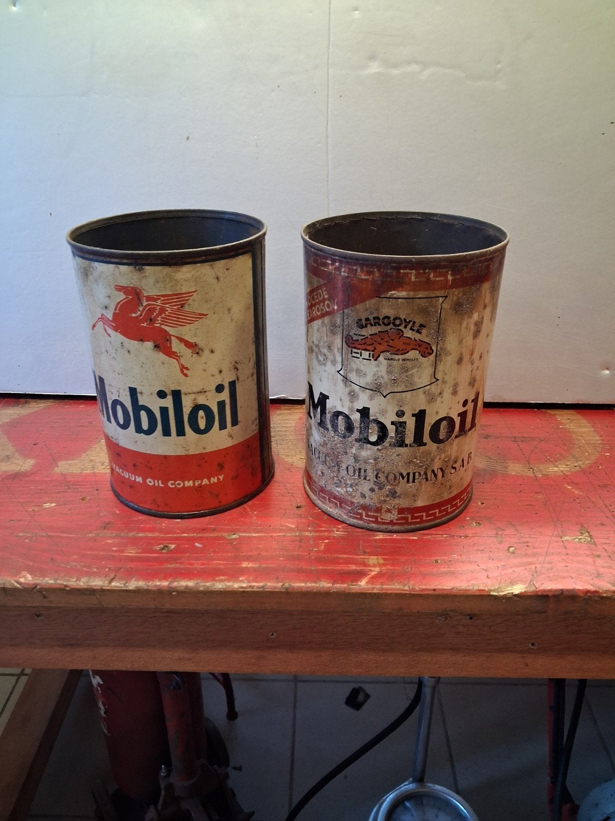 bidon mobiloil, Verzamelen, Ophalen of Verzenden