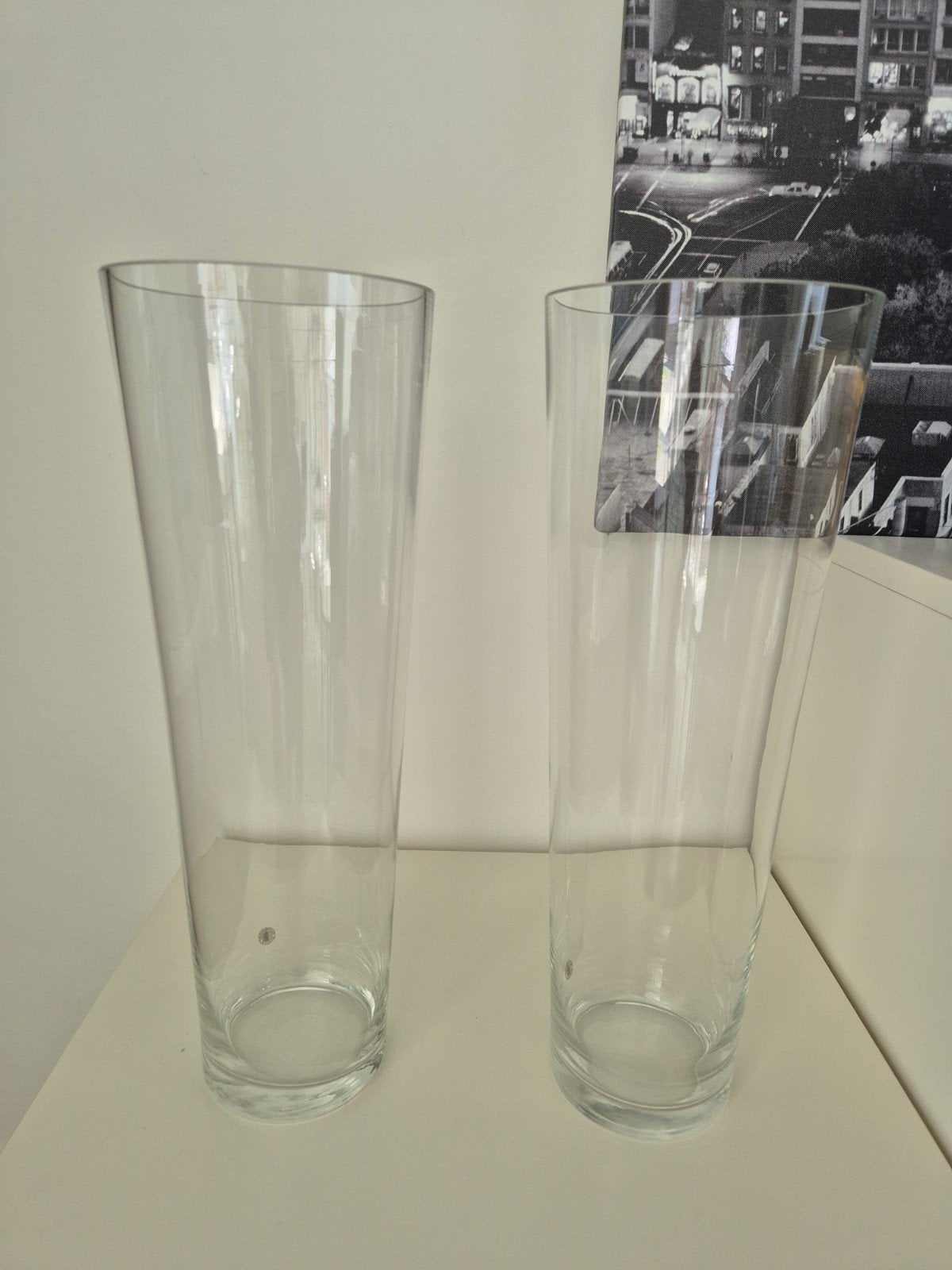 2 grote vazen hand made quality, Huis en Inrichting, Woonaccessoires | Vazen, Ophalen of Verzenden, Nieuw, Glas