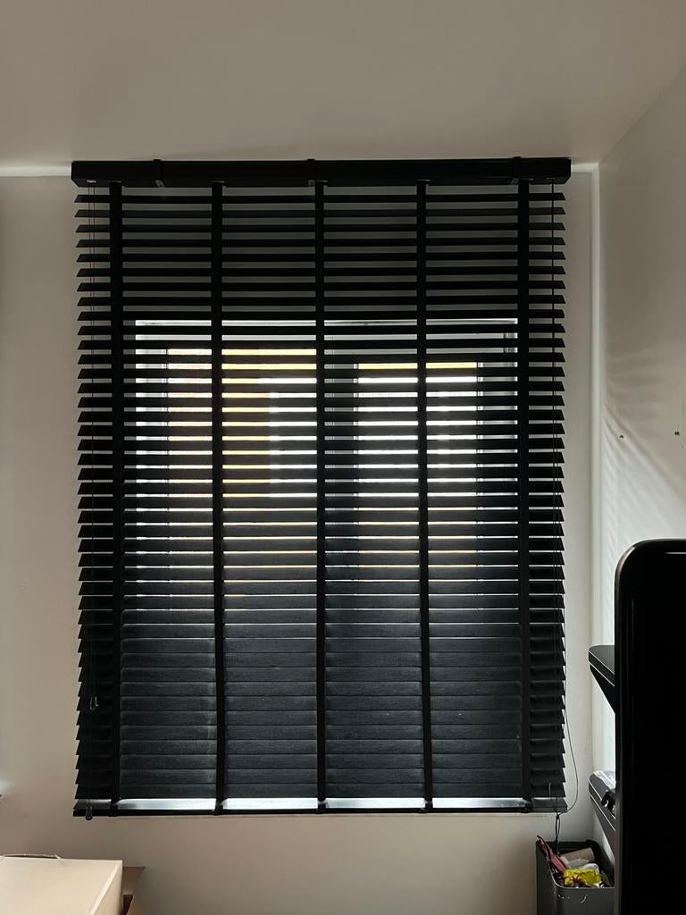 Jaloezie zwart 1.60m breed 2m hoog, Enlèvement, Comme neuf, Noir