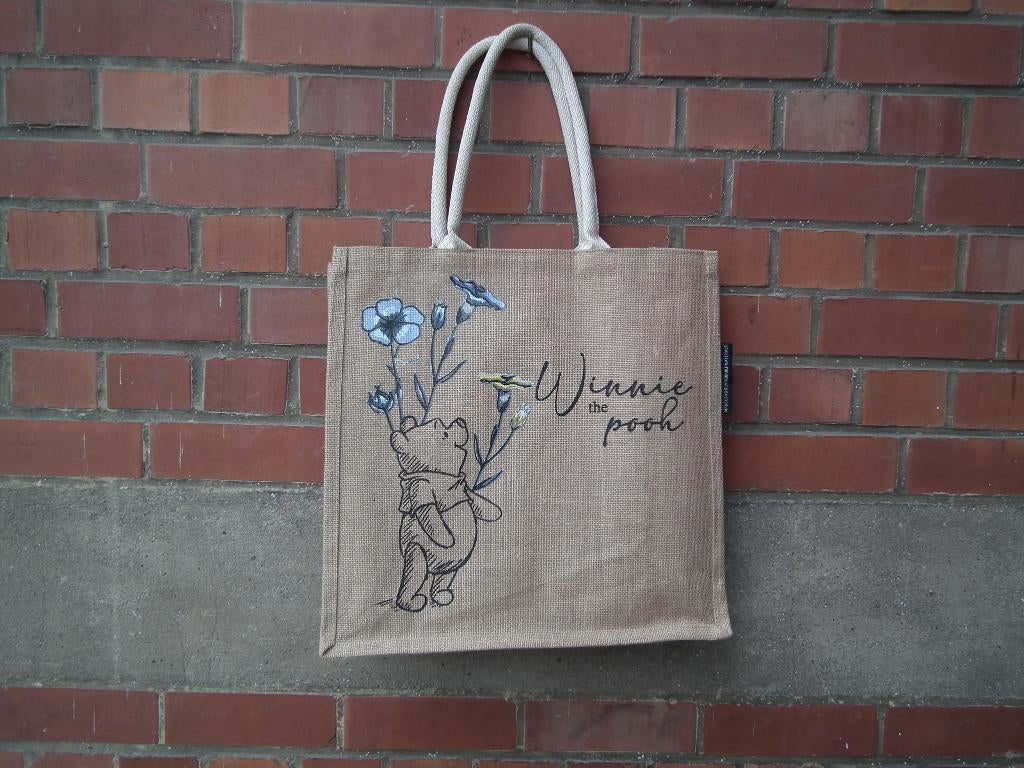 Sac en toile de jute (Disney Winnie the pooh) 40x40x15 cm, Envoi, Neuf, Beige, Autres types