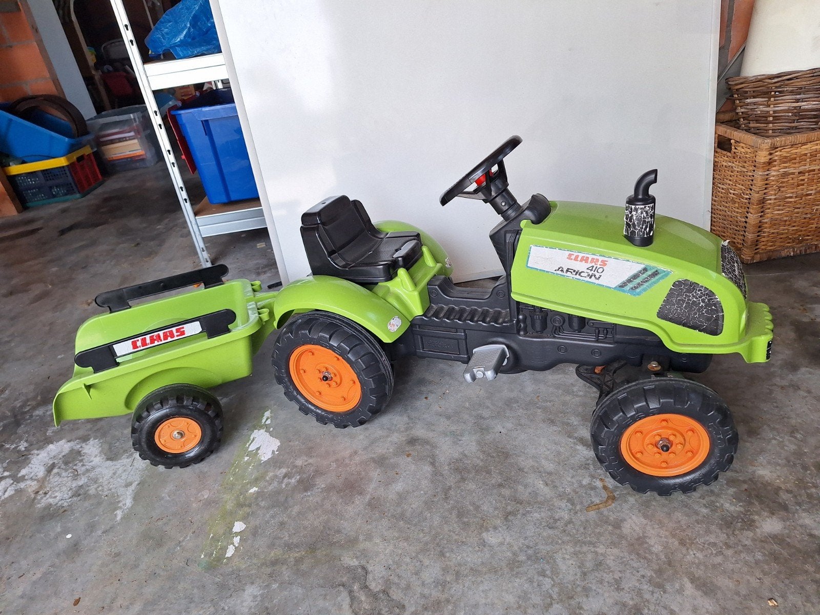 speelgoed tractor met aanhanger claas, Fietsen en Brommers, Ophalen
