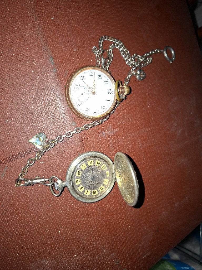 Montre de poche, 1930 à 1960, Avec chaîne, Enlèvement, Autres matériaux