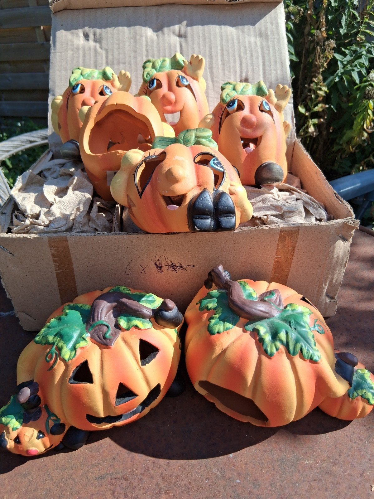 halloween pompoen keramiek decoratie met theelichtjes, Ophalen, Nieuw