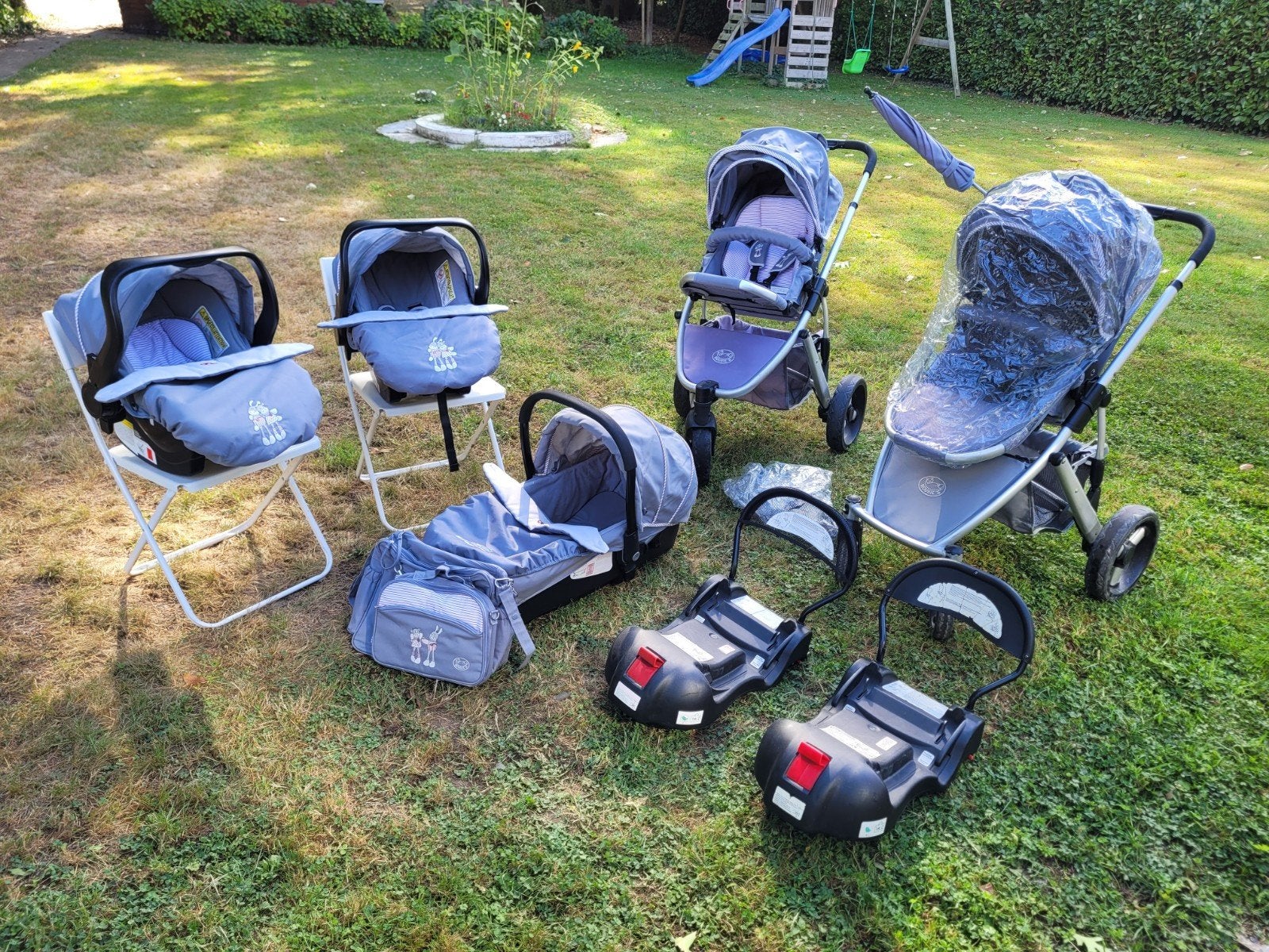 2x complete 3-in-1 set Noukie's, Kinderen en Baby's, Kinderwagens en Combinaties, Zo goed als nieuw, Combiwagen, Met autostoeltje