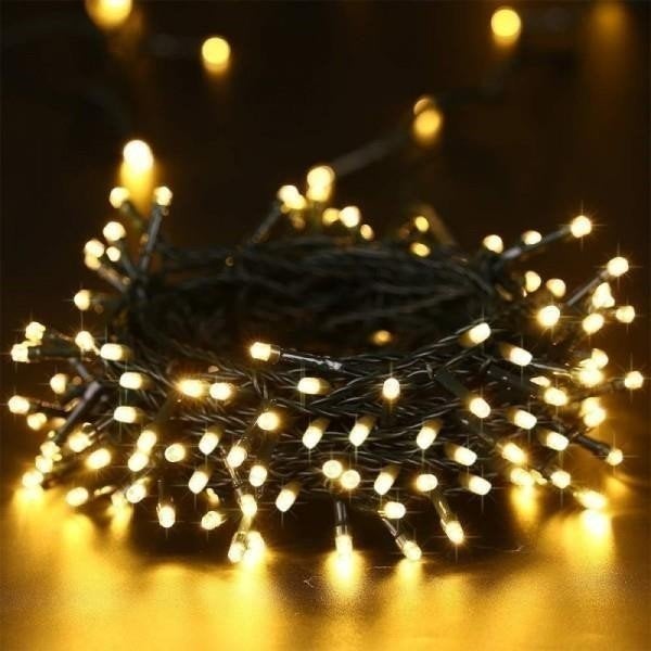 Terras en tuin Solar LED lichtsnoer 200 lampjes met USB, Enlèvement ou Envoi, Neuf