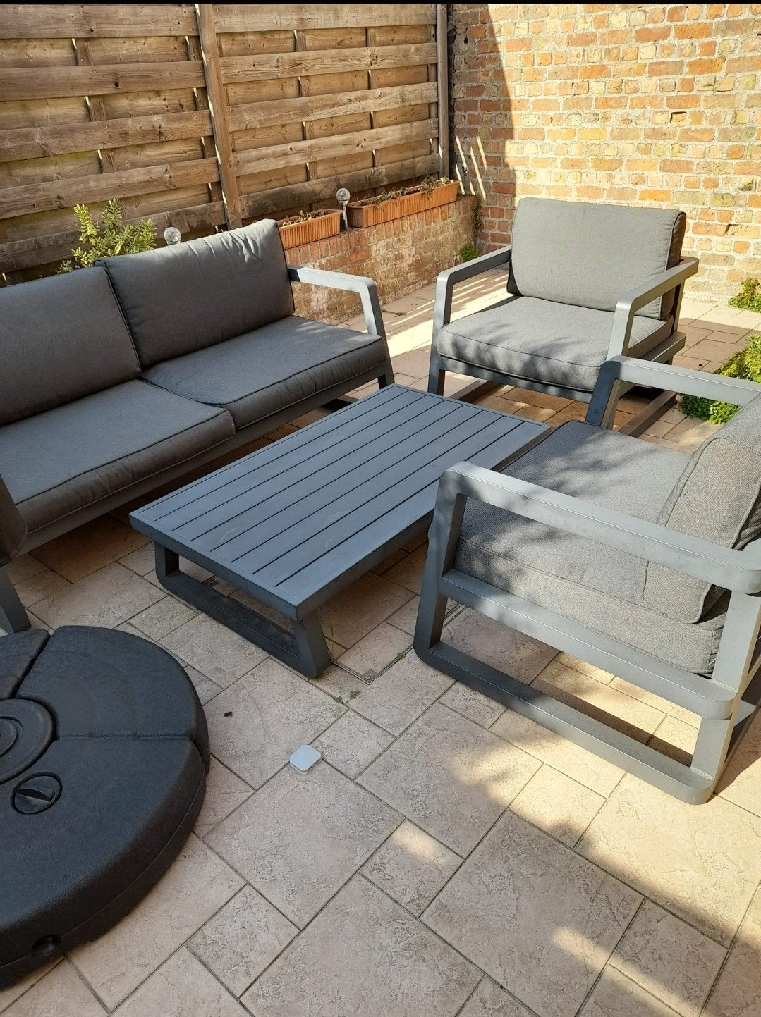 lounge set, Tuin en Terras, Tuinsets en Loungesets, Ophalen, Zo goed als nieuw, Aluminium