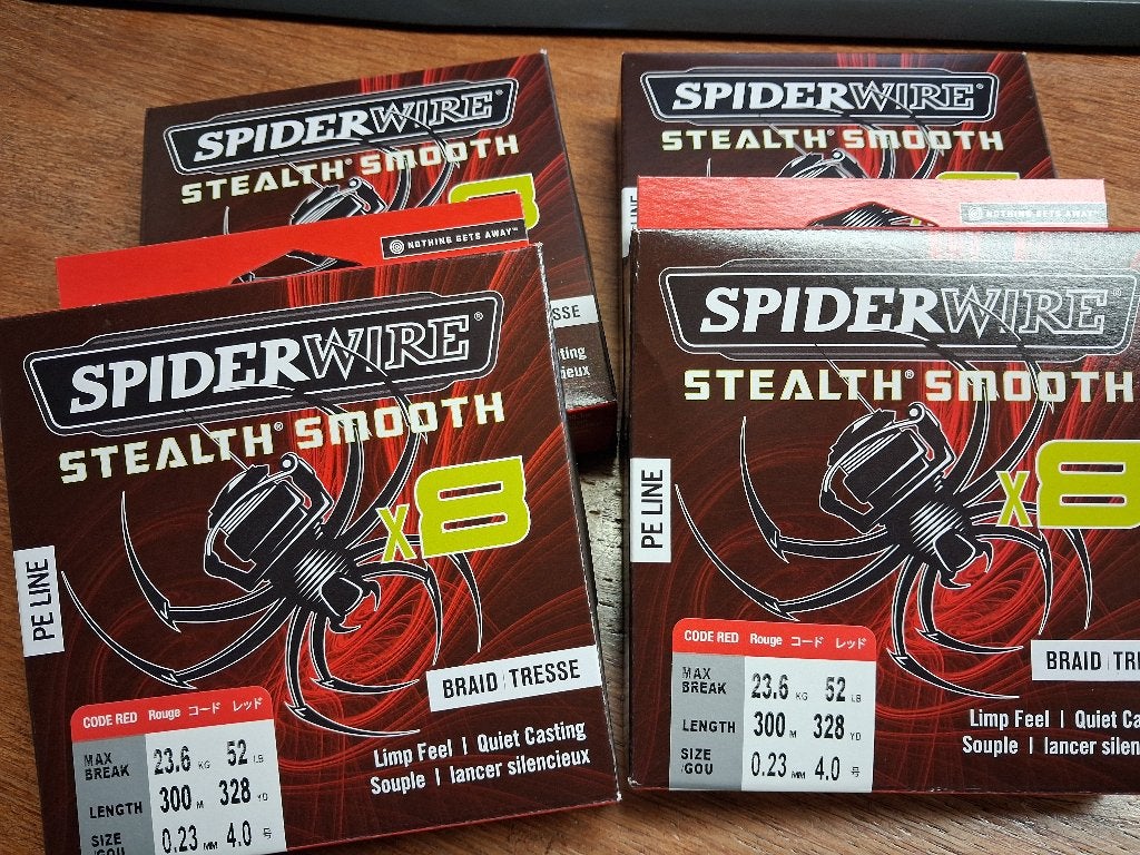 Spiderwire Stealth Smooth X8 braid (Rood) 300 meter, Ophalen of Verzenden, Nieuw, Vislijn