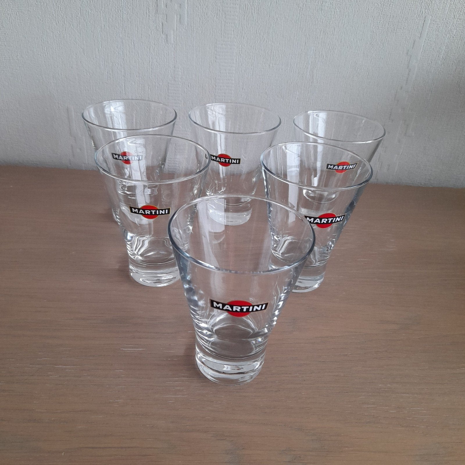 6 originele vintage Martini glazen ( lot)., Ophalen