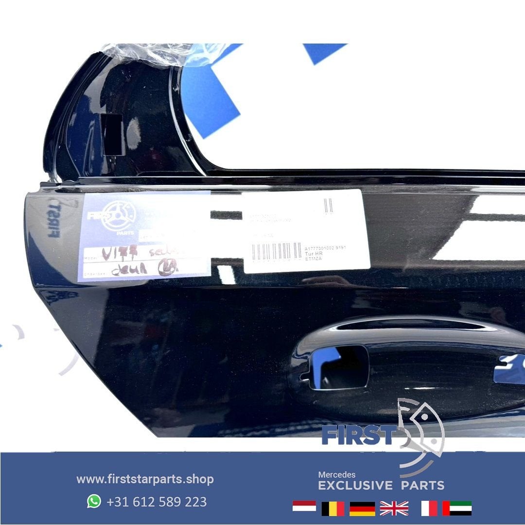 W177 V177 A KLASSE SEDAN DEUR A1777301002 PORTIER ZWART RECH, Gebruikt, -, Deur, Achter