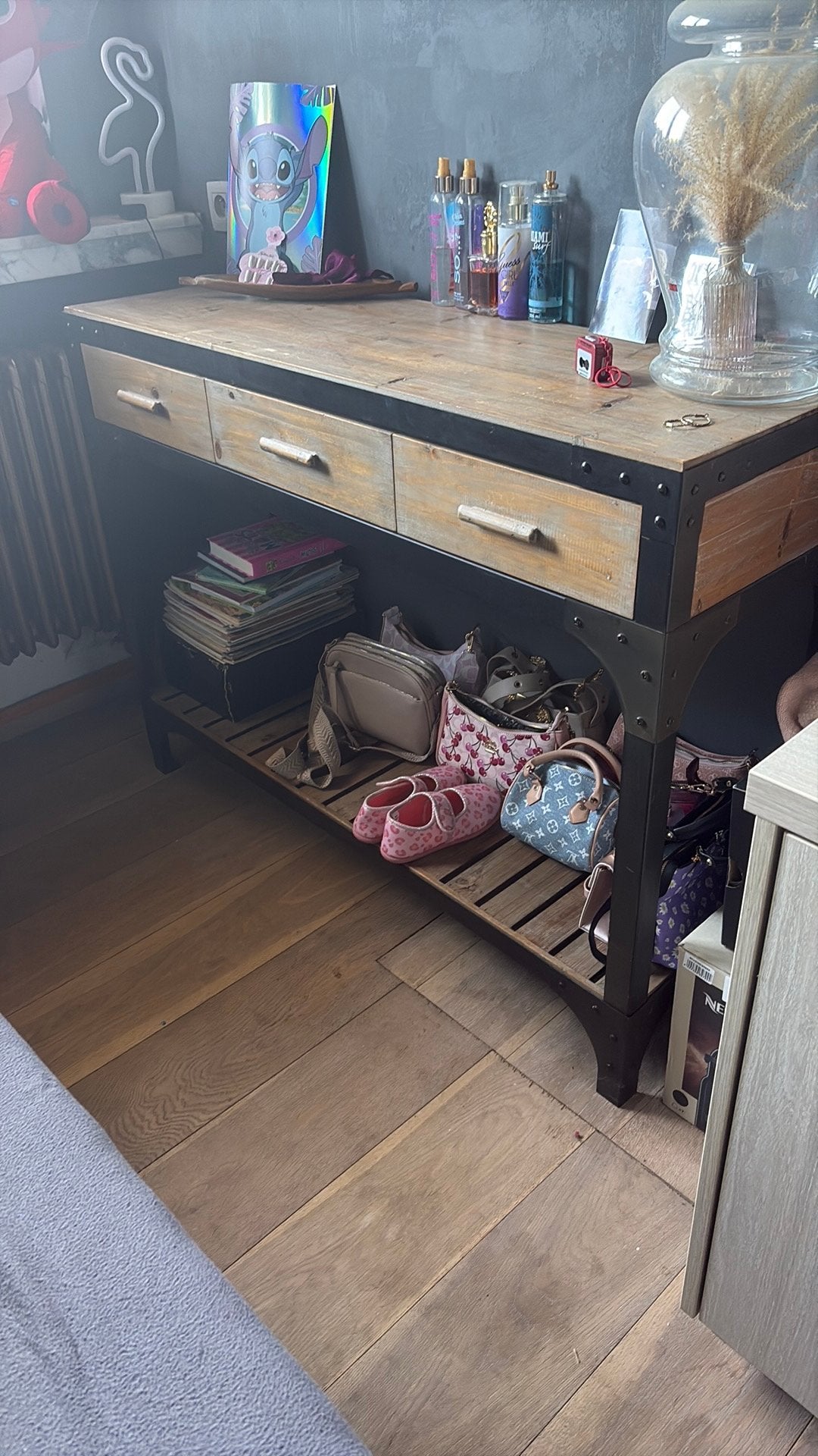 Industrieele kast, Huis en Inrichting, Tafels | Sidetables, Ophalen, Zo goed als nieuw