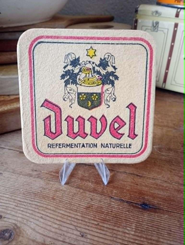 Brasserie bière ancien sous-bock Duvel 1958, Collections, Marques de bière, Enlèvement ou Envoi, Utilisé, Sous-bock, Duvel