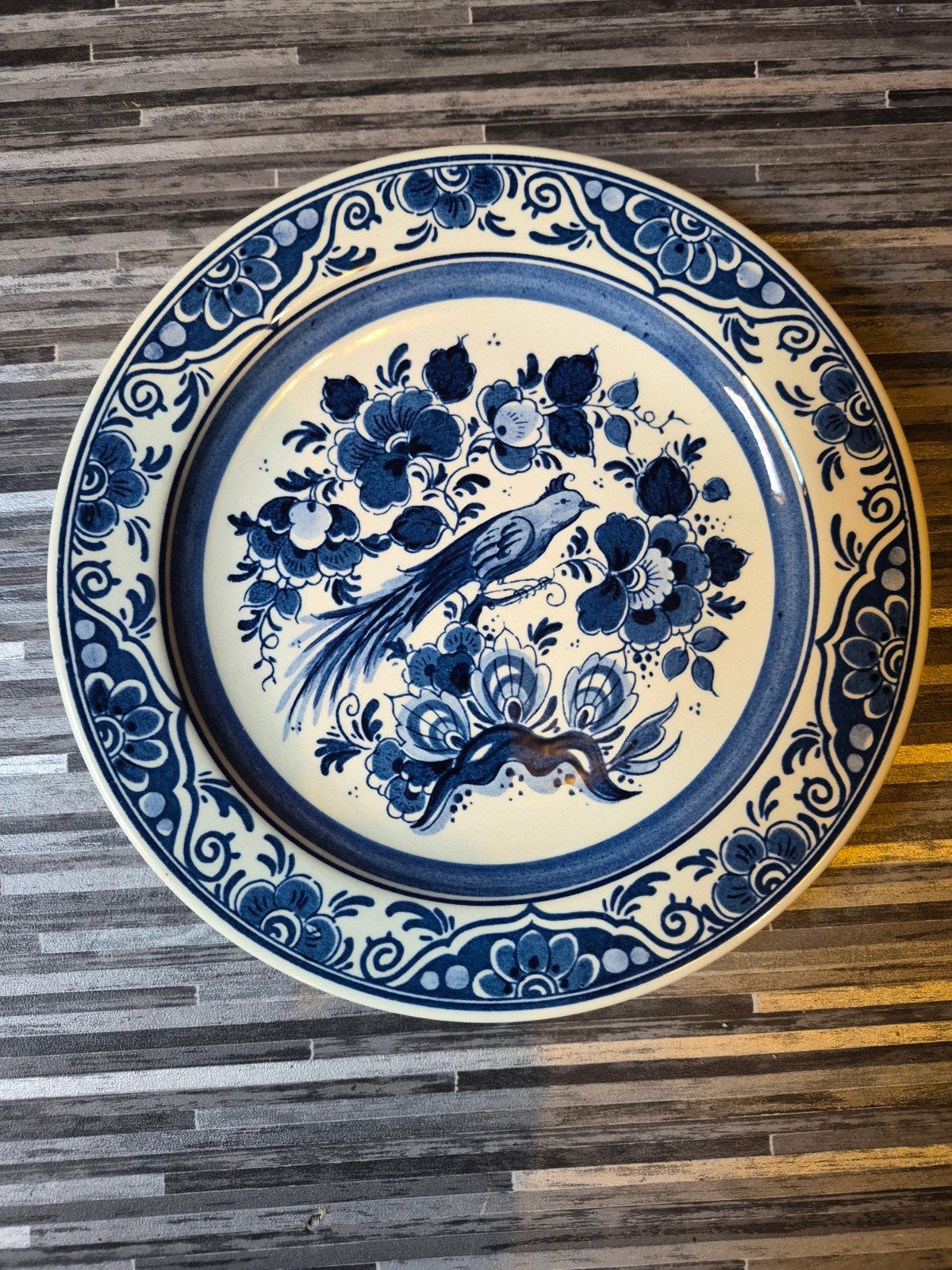 delfst blauw wandbord, Ophalen of Verzenden
