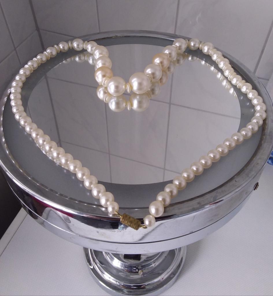 Oude Chique parels halsketting, Handtassen en Accessoires, Kettingen, Verzenden