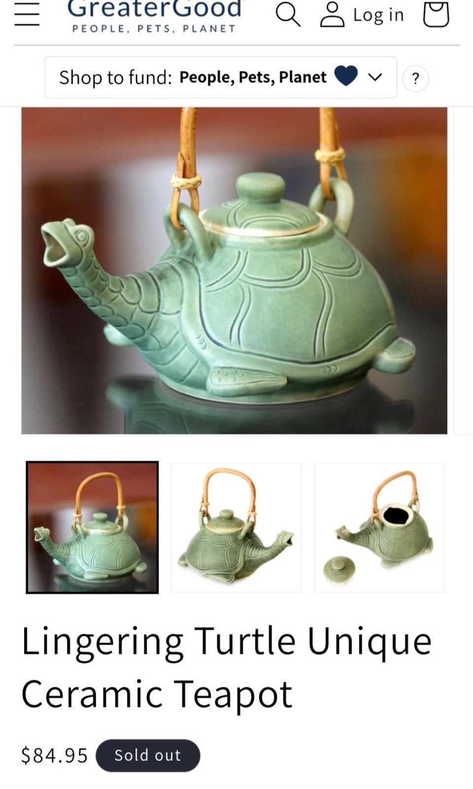 Schildpadden theepot in keramiek, Antiek en Kunst, Ophalen of Verzenden