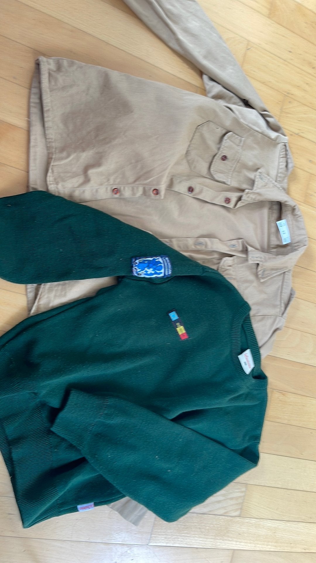 Uniforme louveteaux scout short pull chemise, Enlèvement, Utilisé, Garçon, Ensemble