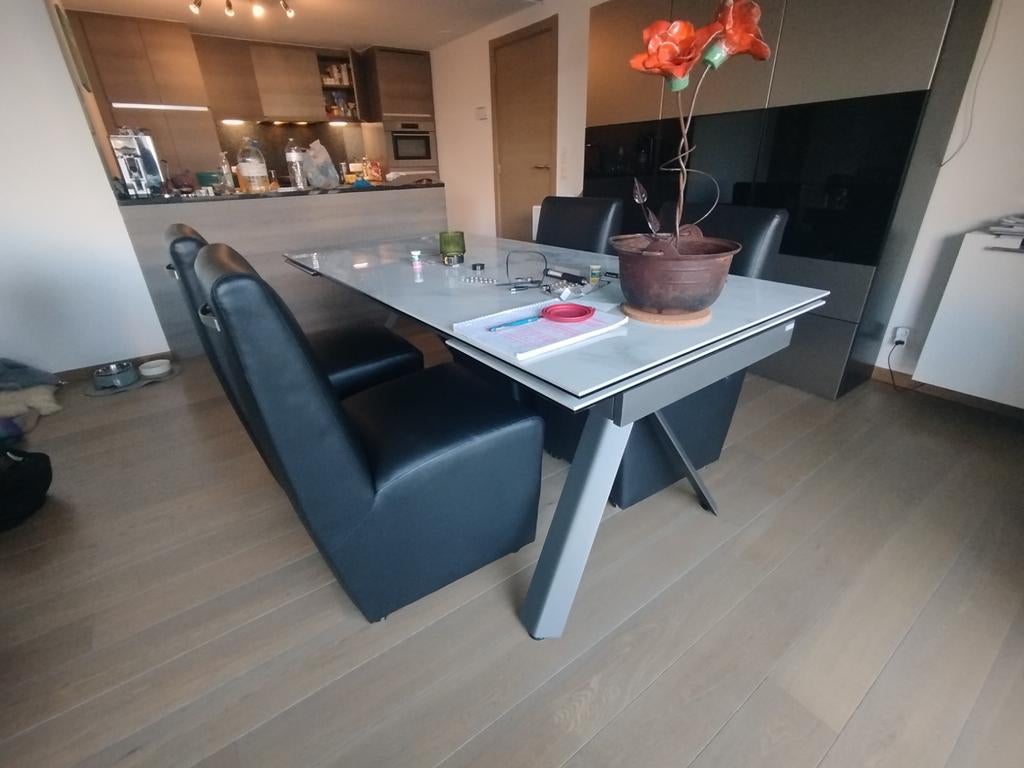 Luxe stoelen op wieltjes - 6 stuks, Huis en Inrichting, Ophalen