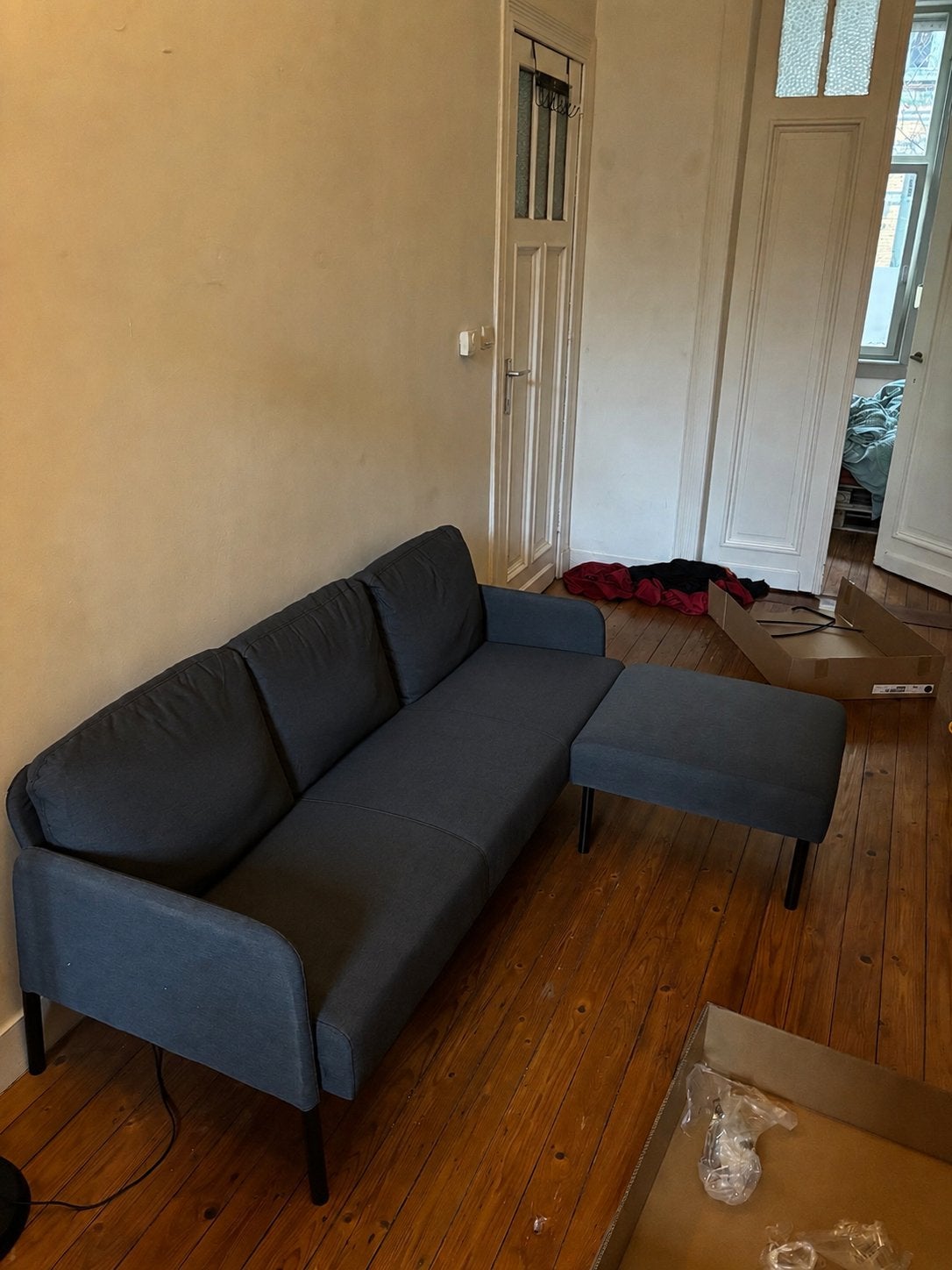 Ikea glostad 3 zits met poef, Ophalen, Zo goed als nieuw